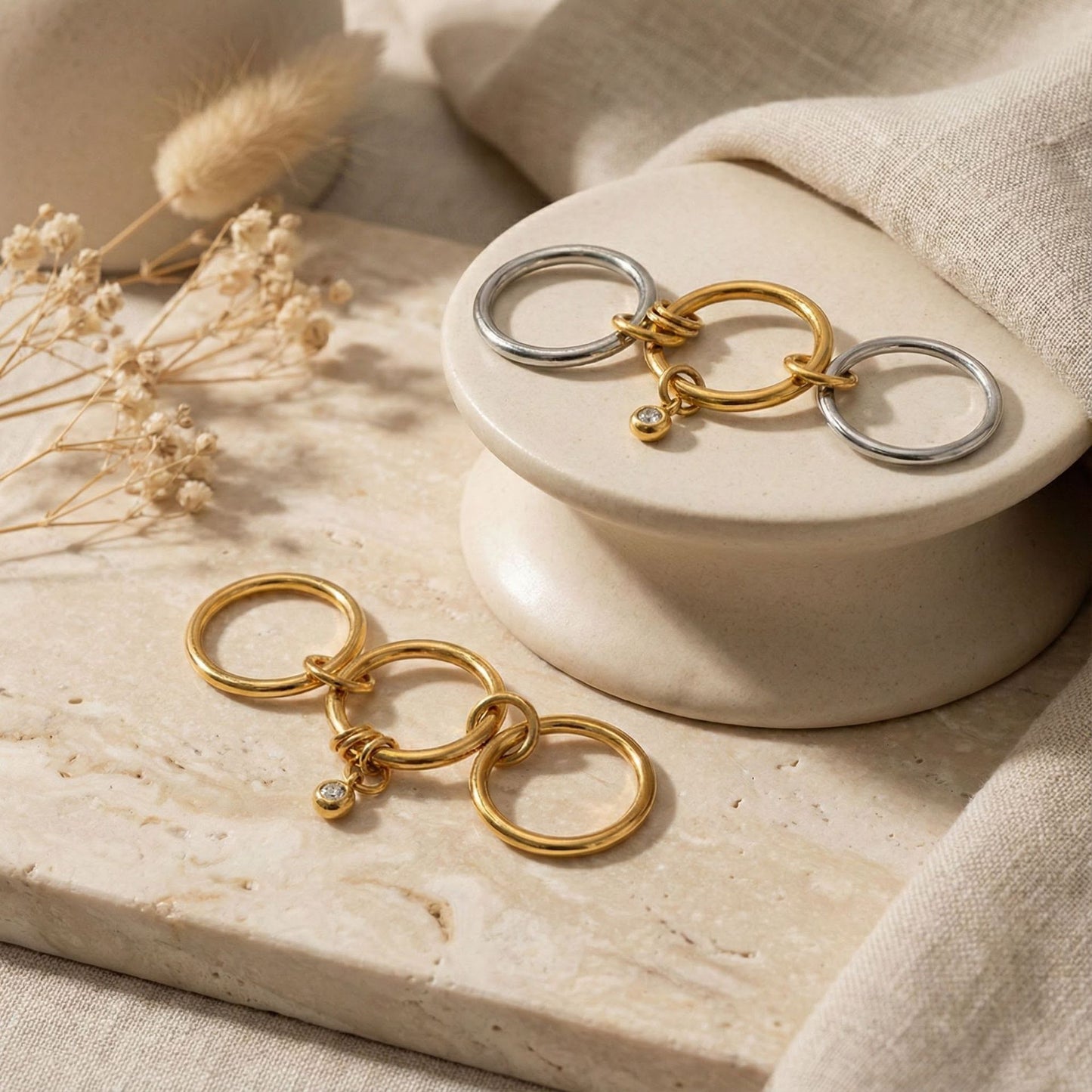 Steel Twin Titanium No Fading Light Rings