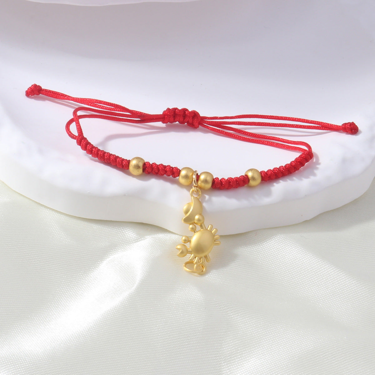 Braided Red Rope Auspicious Language Butterfly Fortune Cat Safe Joy Bracelets