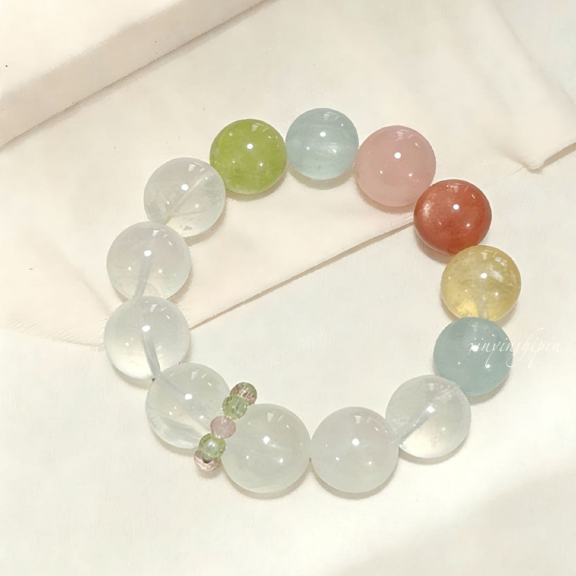 Women's Jardin Monet Artificial Crystal White Ghost Fresh Bracelets