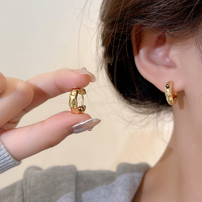 Design Metal Small Ear Cold Style High-grade Earrings