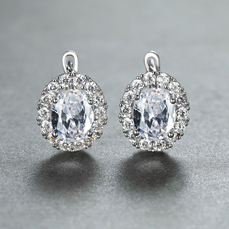 Women's White Diamond For Small Personality Simple Stud Earrings