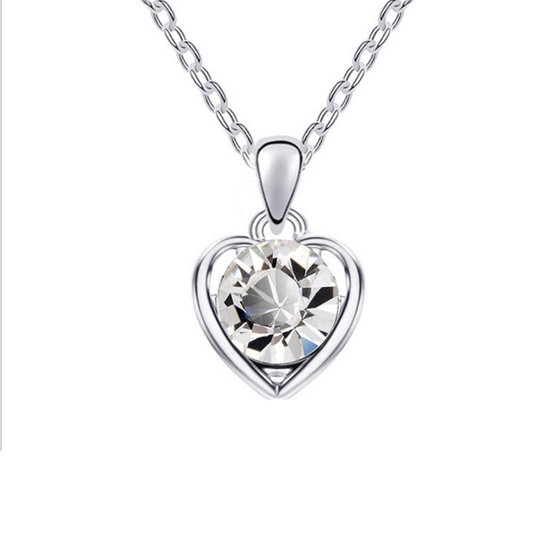 Stylish Durable Fashion Crystal Heart-shaped Heart Jewelry Set