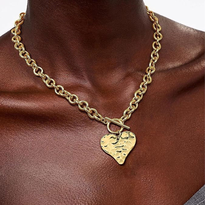 Women's Love Star Exaggerated Metal Hollow Street Necklace