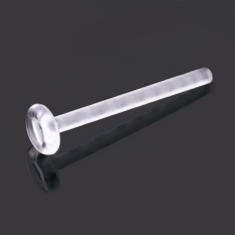Plastic Auricular Needle Flat Ear Transparent Stud Earrings