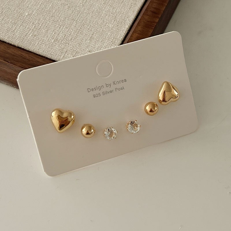 Gentle Perfect Circle Pearl Earings Mini Temperament Simple Rings
