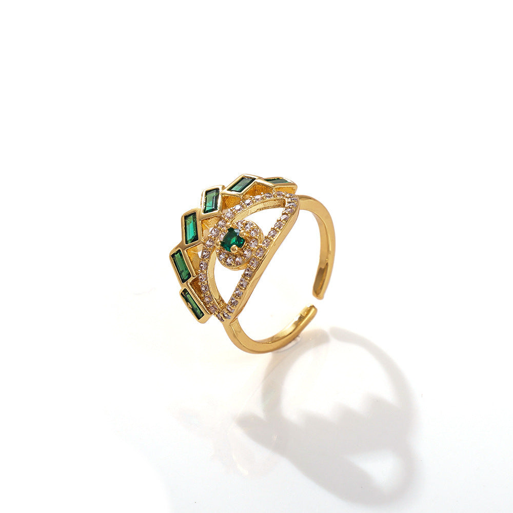 Diamond Open Light Luxury Minority Design Ring