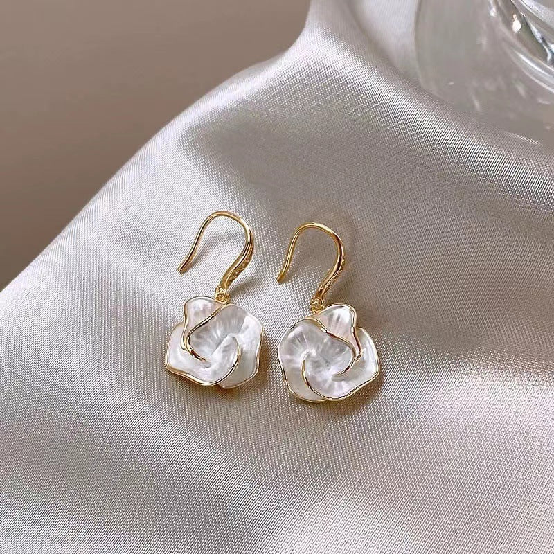 Flower Female Special Interest Light Luxury Temperament High Sense Unique Ear Hook