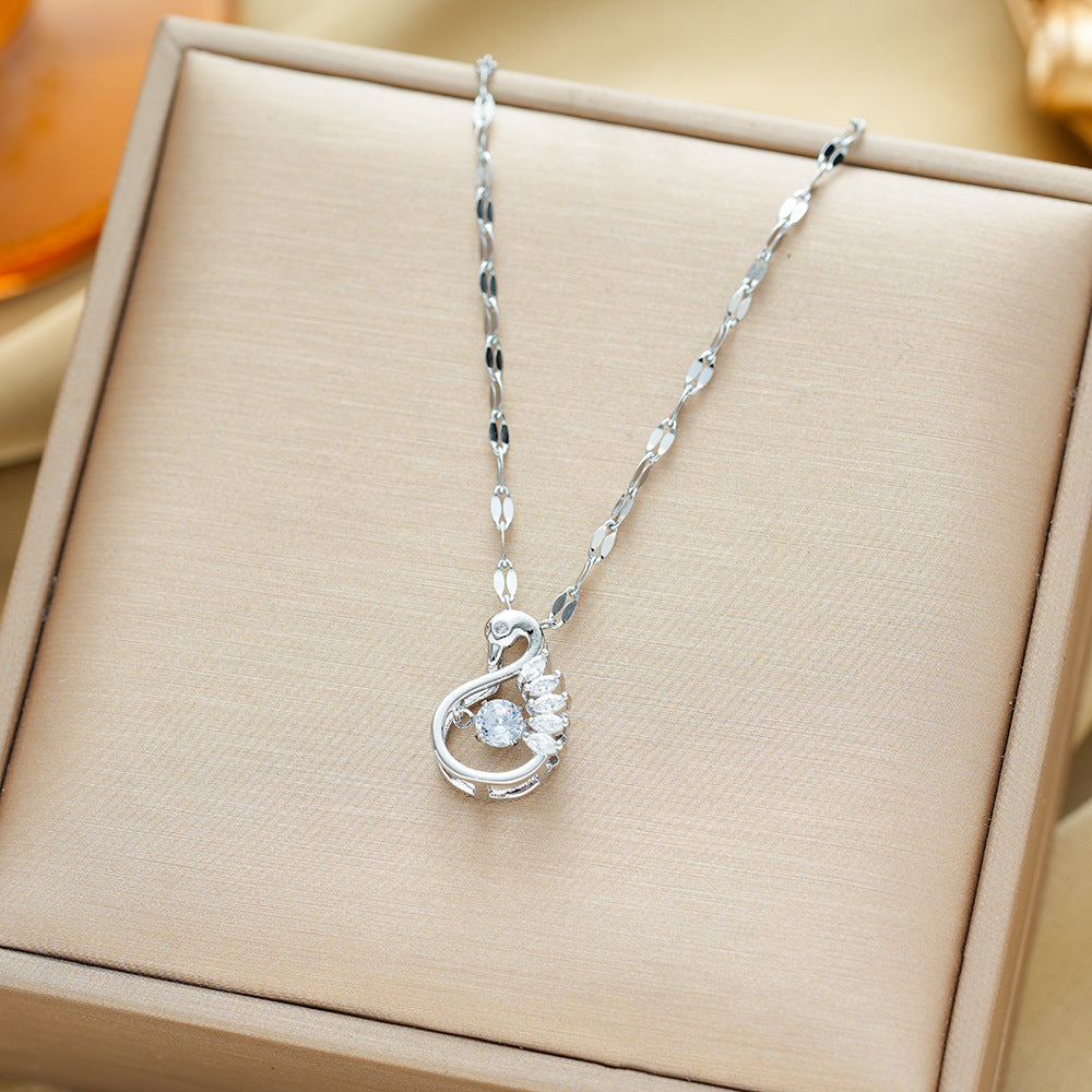Titanium Steel Light Luxury Minority Design No Fading Clavicle Necklace