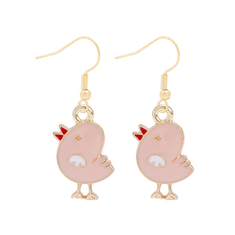 Cartoon Dripping Oil Alloy Rabbit Rejuvenating Earrings