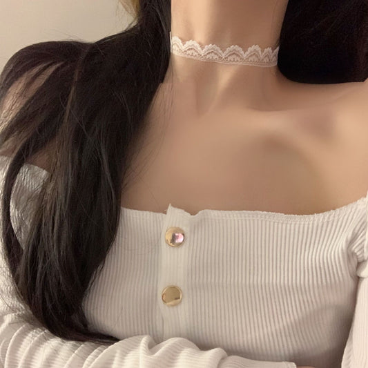 Lace Fairy Cold Style Clavicle Chain Female Neck Short Collar