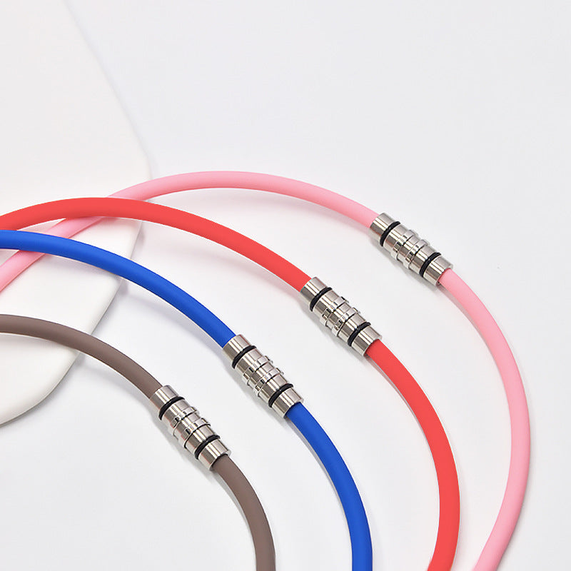 Women's & Men's Anion Collar Energy Balance Magnetic Snap Outdoor Necklaces