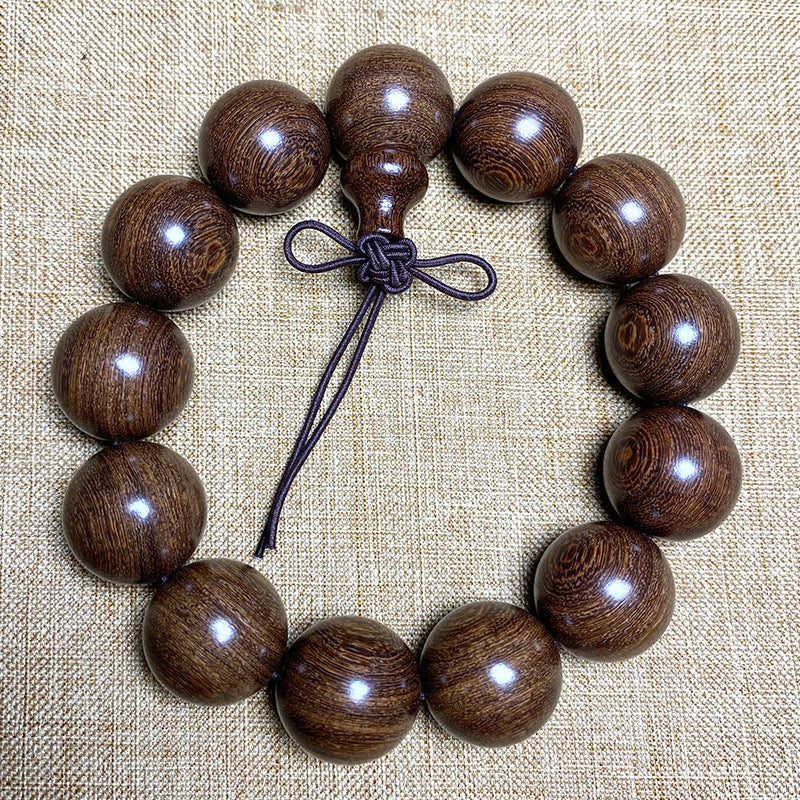 Women's & Men's Gold Sandalwood For Beads In Large Bracelet