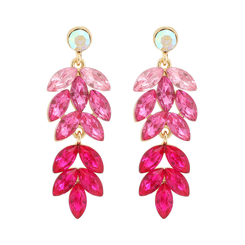 Women's Light Luxury Rhinestone For Shiny Fashion Unique Design Earrings