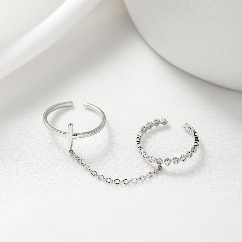 Female Fashion Personality Special Interest Light Luxury Exquisite One-piece Opening Rings