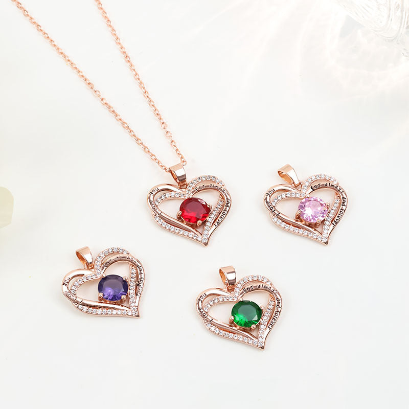Gold Color Heart To Give Mom Necklace