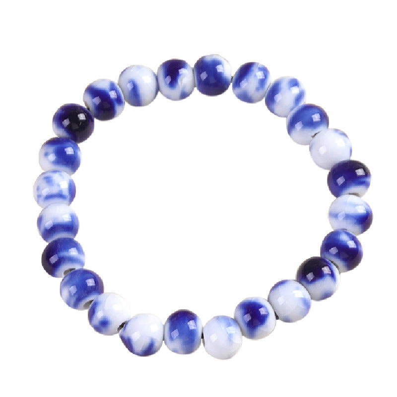 Women's Ceramic Beaded Fresh Color Single String Bracelets