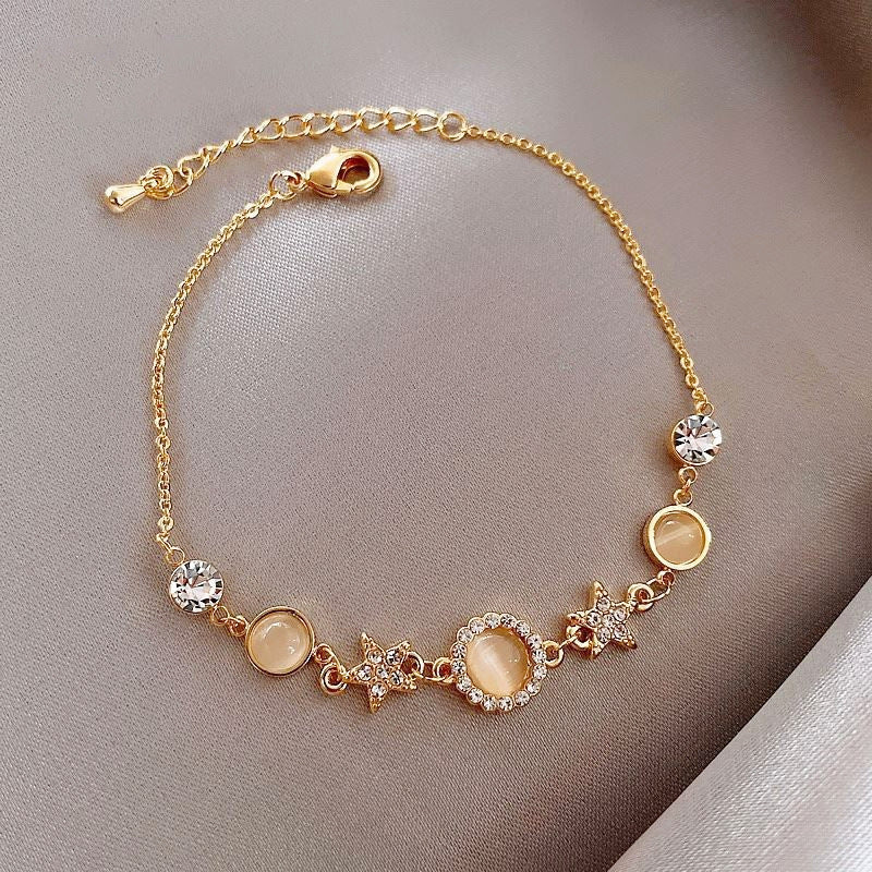 Women's Personalized Cold Style Design Opal Small Bracelets