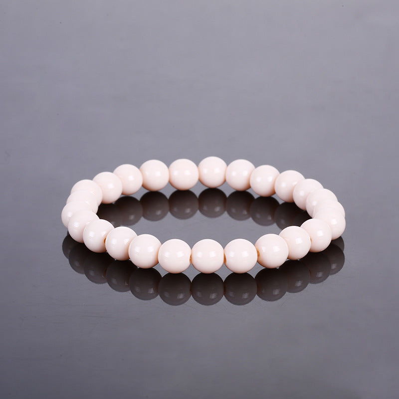 Glass Bead Solid Color Fresh Handmade Bracelet