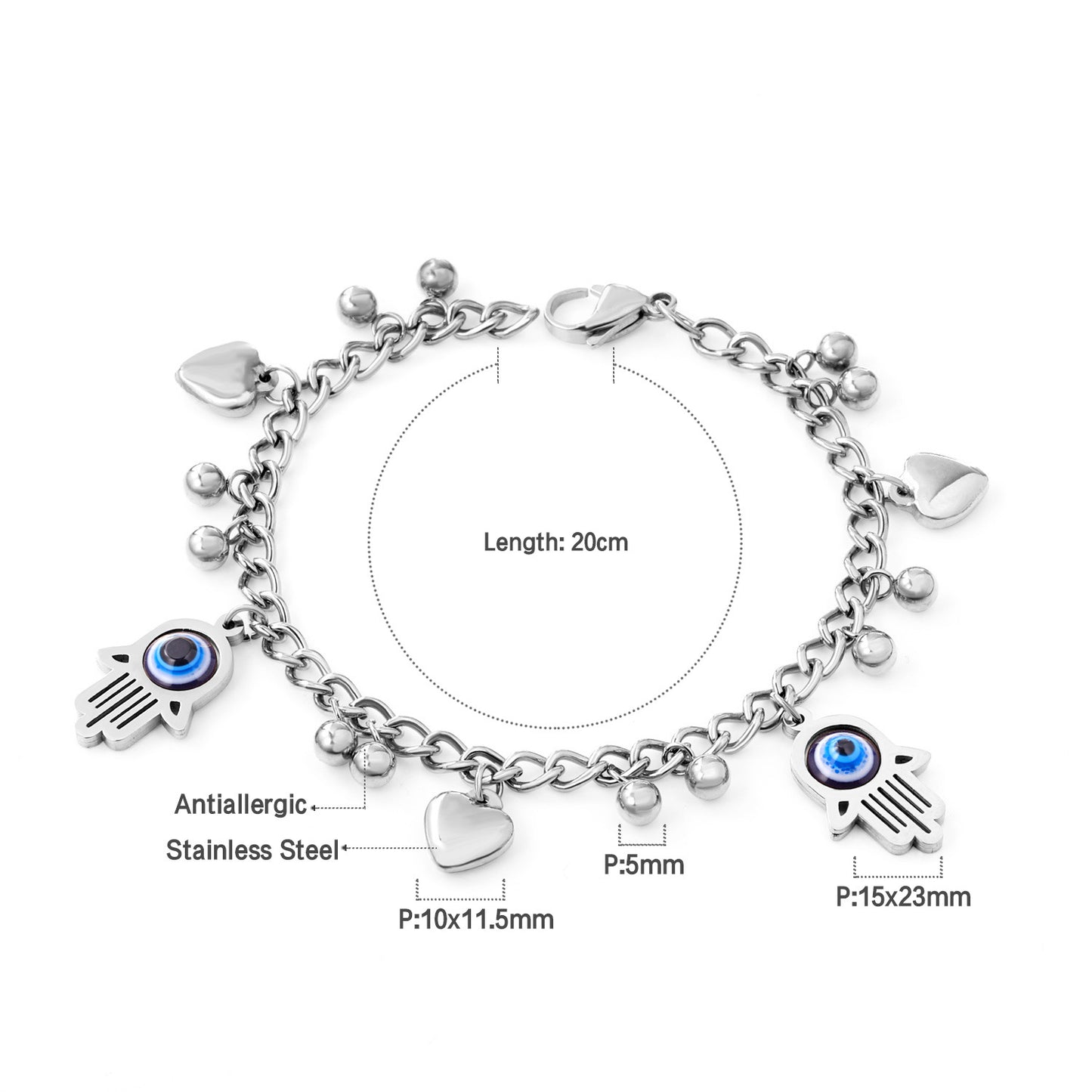 Women's Devil's Eye Niche Fashion Electroplated Metal Hand Bracelets