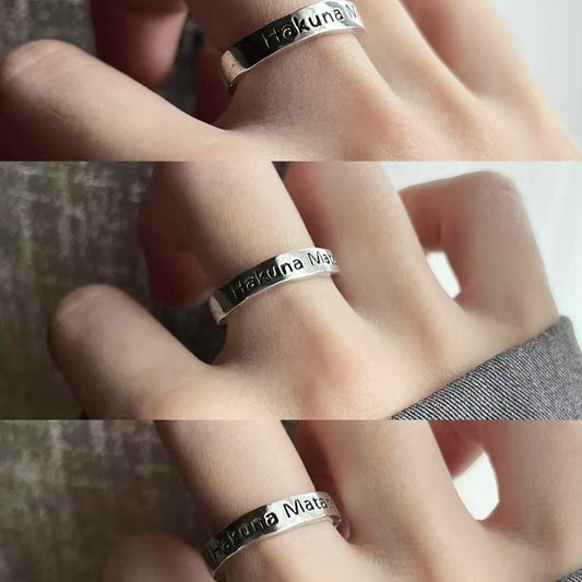Charming Long Live Life Free Couple Rings