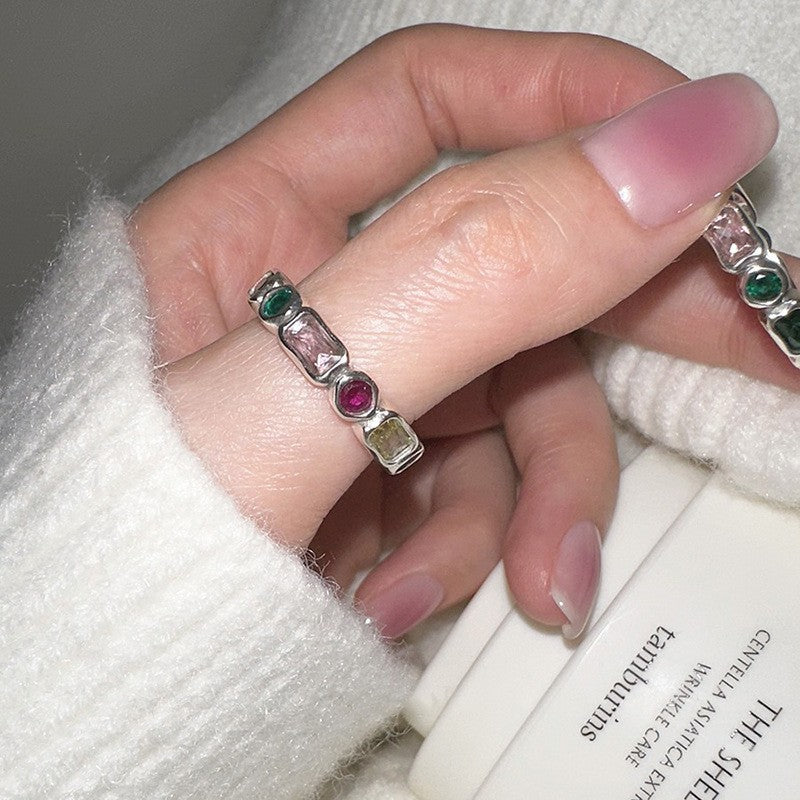 Loving Heart Zircon Female Sweet Cool Rings