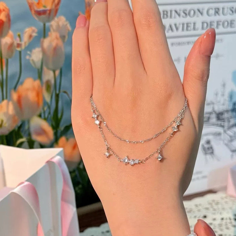 Women's Meteor Shower High-grade Zircon Asterism Girlfriends Fashion Fresh Bracelet