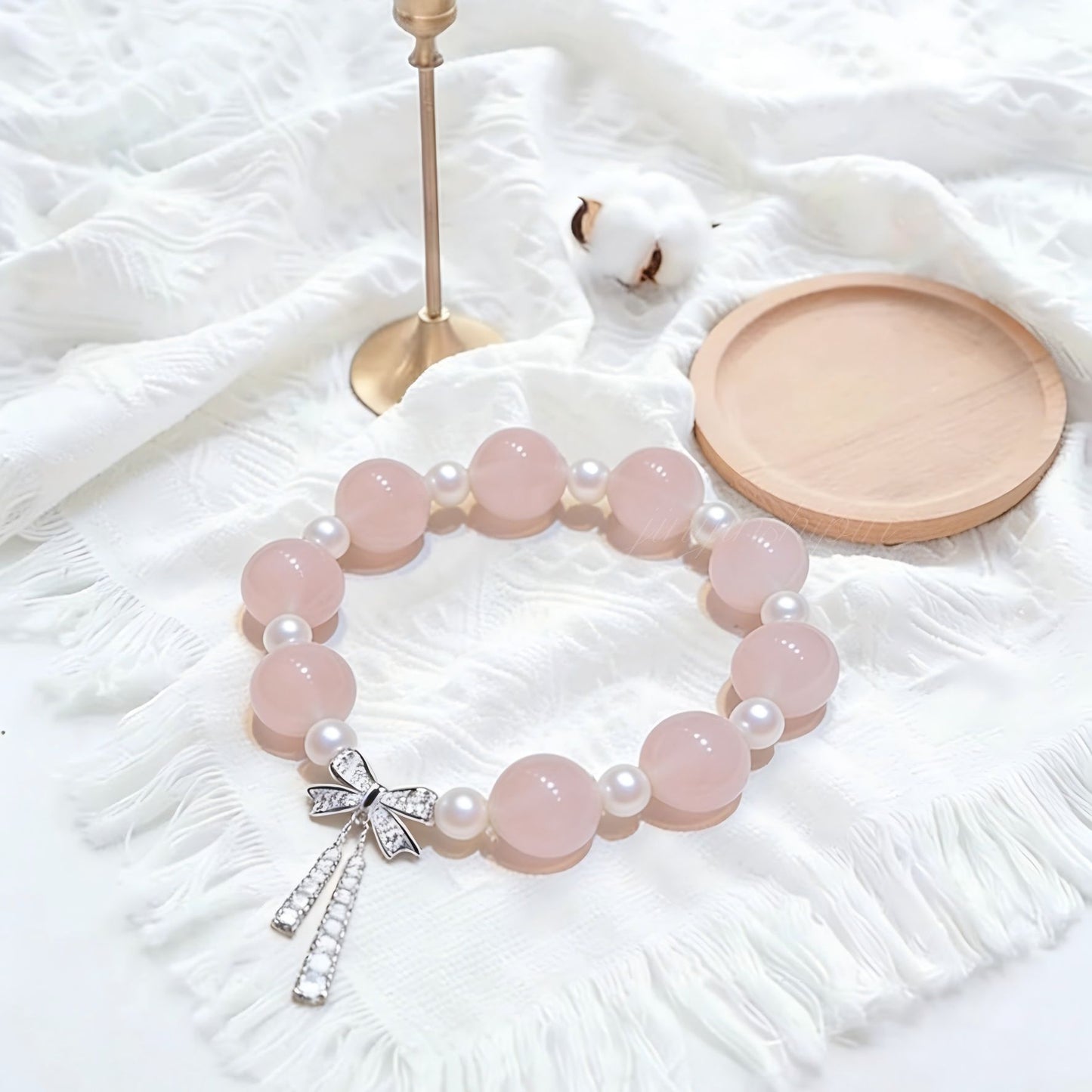 Pink Crystal Sweet Marriage Ball Life Bracelets