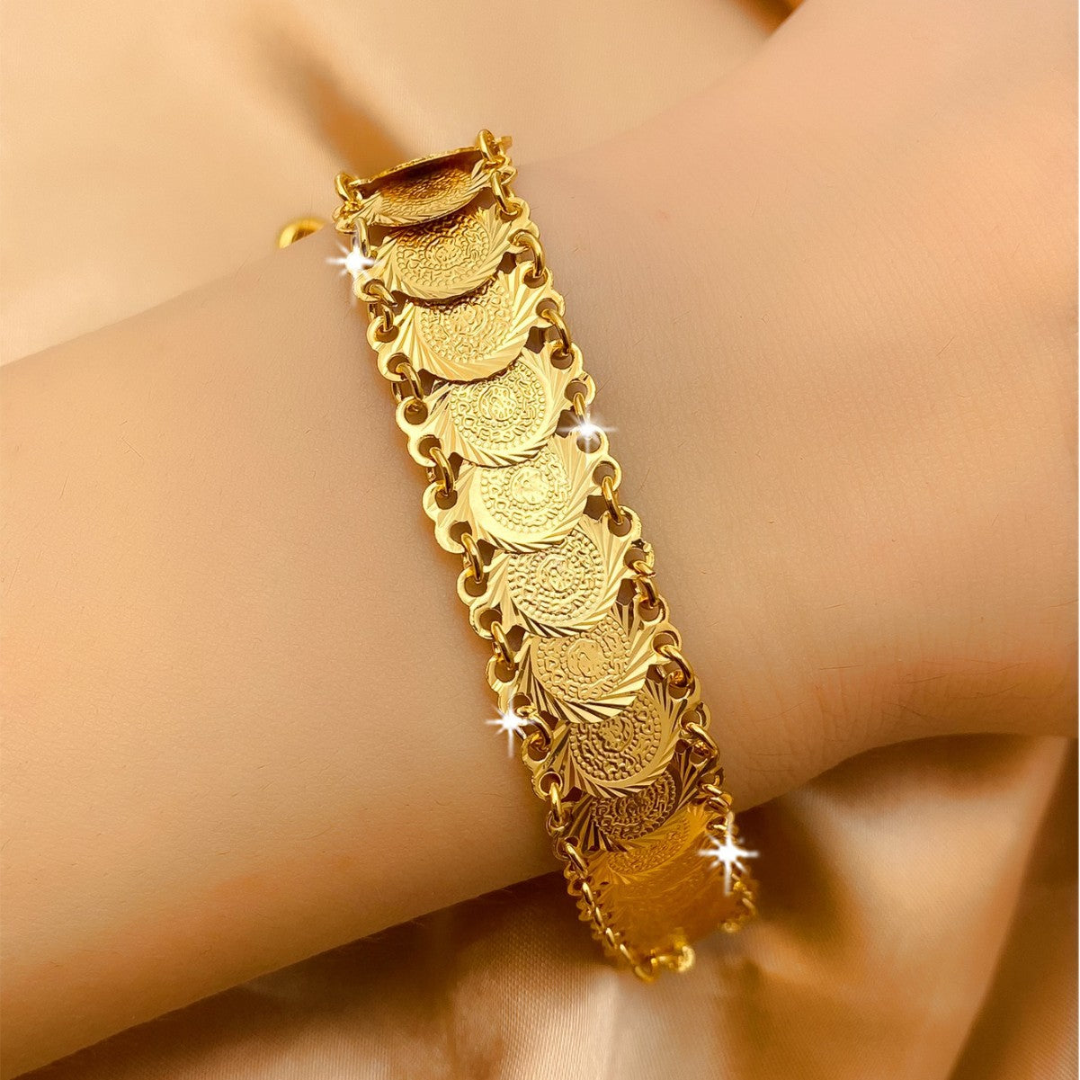 Women's Coin Gold Party Gift Extravagant Bracelet