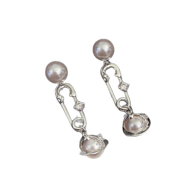 Women's Rose Pearl Pin Saturn Pull Ear Bracelets