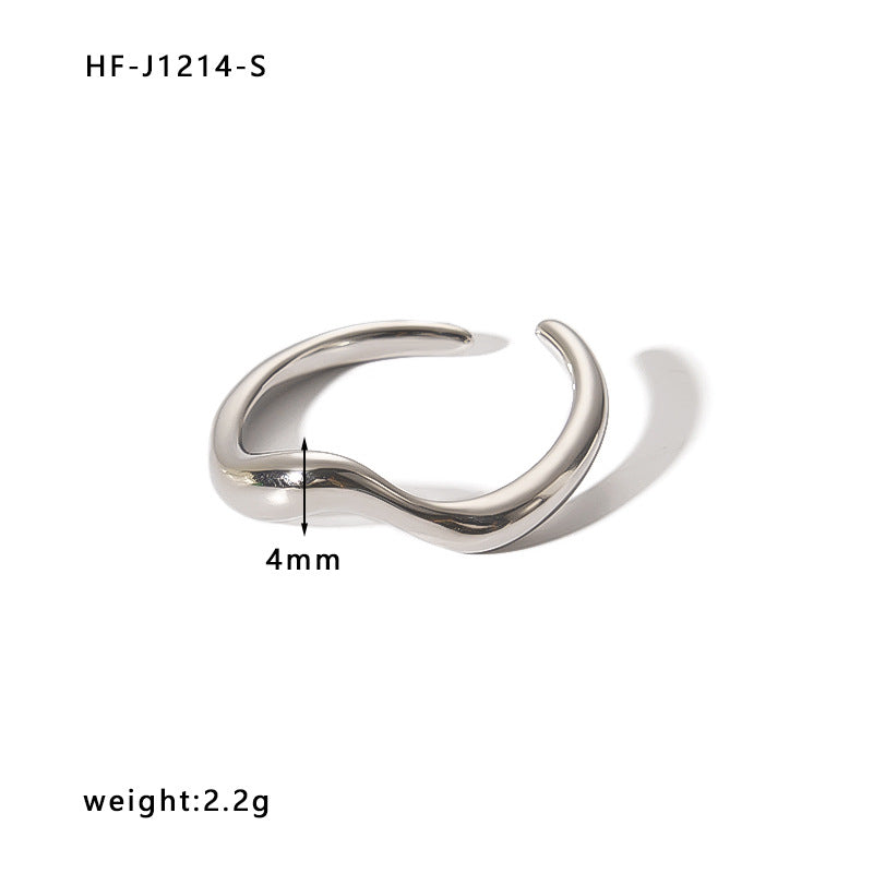 Women's Style Stainless Steel Vacuum Vapor Plating Rings