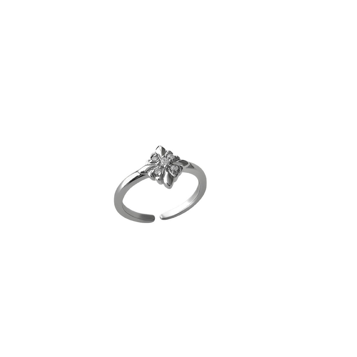 High-grade Diamond Cross Little Finger Niche Ring