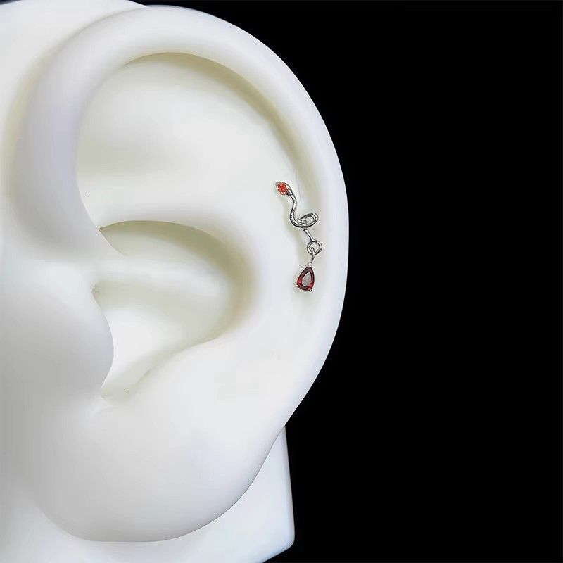 Snake Titanium Alloy Eardrops Internal Thread Rings
