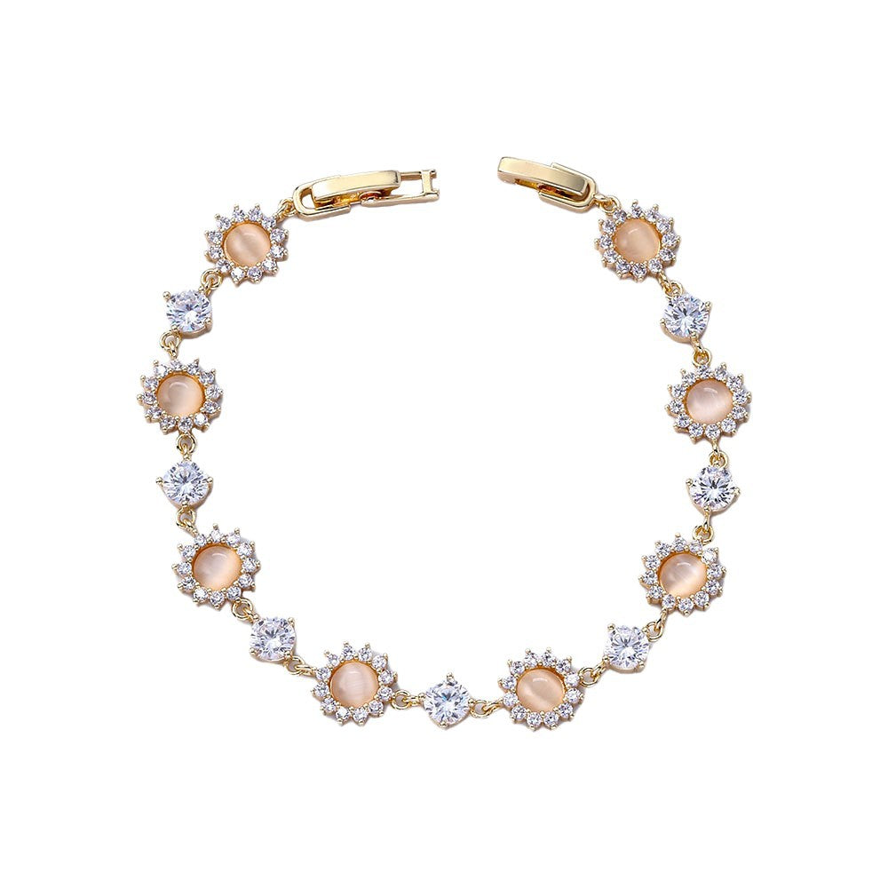Sunflower Full Diamond Light Luxury Minority Design Jewelry Set