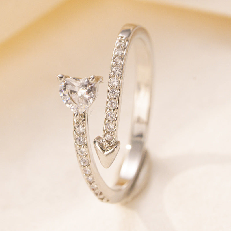 Heart-piercing Couple Special Interest Light Luxury Advanced Ring