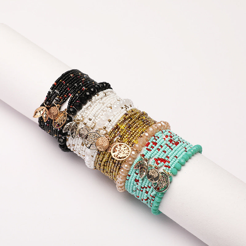 Bohemian Handmade Bead Tree Of Life Bracelet