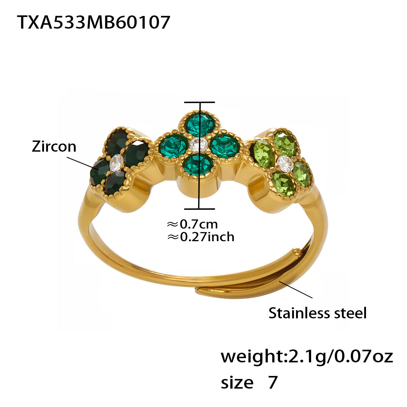 Elegant Color Inlaid Zircon Petal Clover Fashion Lady Jewelry Set