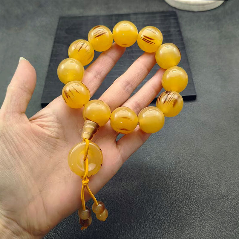 Imitation Horn Round Beads Abacus With Pendants