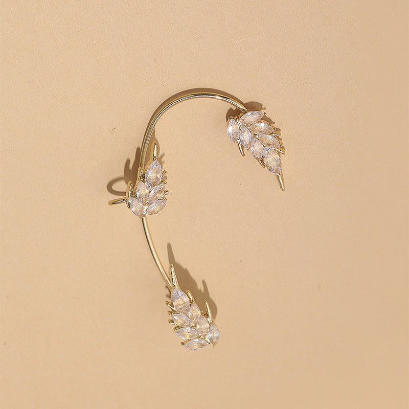 Ear Graceful Fashionable Micro Inlaid Zircon Female Without Piercing Stud Earrings