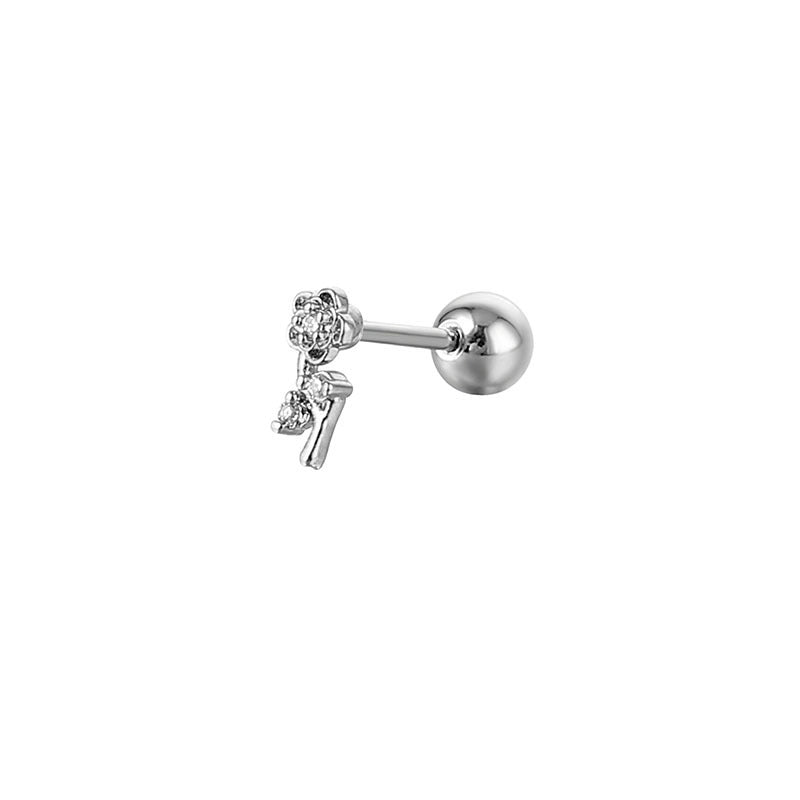 Women's Zircon Thread Double Twist Ear Bone Rings