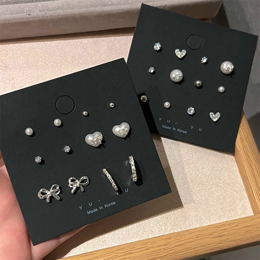 Style Sense Of Design Bowknot Embellished Pearl Earrings