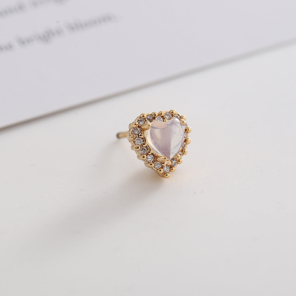 Zircon Imitation Pearl High Sense Simple Stylish Earrings