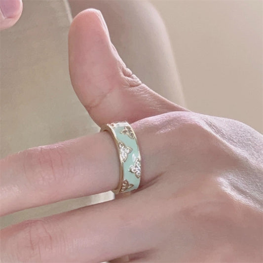 Clover Female Style Niche Advanced Light Rings