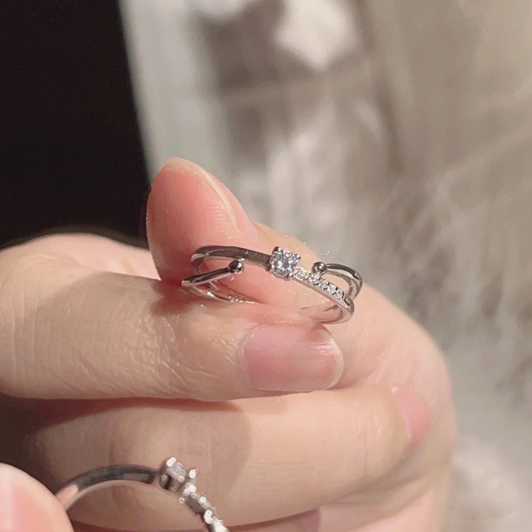 Female Light Luxury High Sense Opening Adjustable Niche Ring
