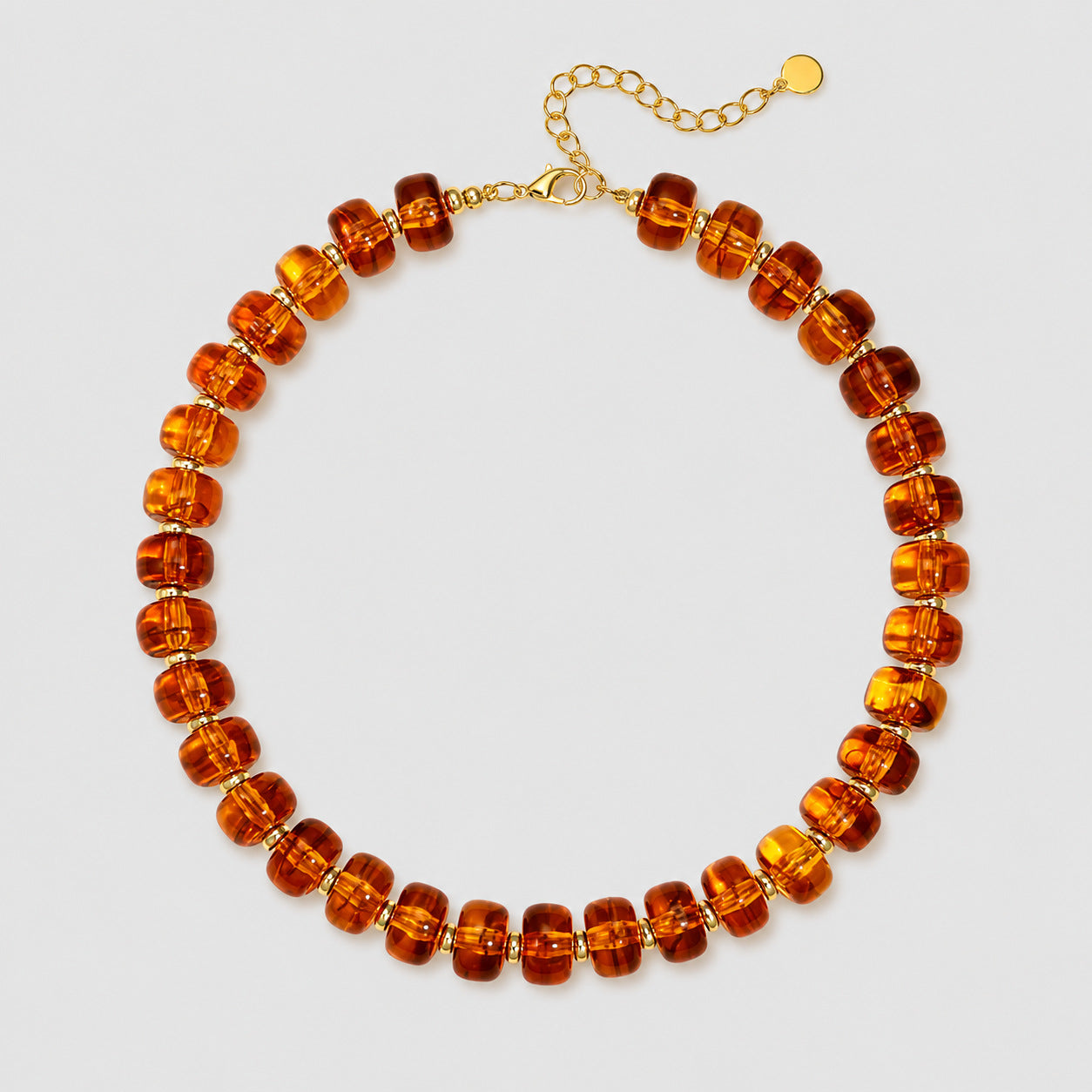 Resin Colorful Acrylic Jelly Clavicle Chain Bohemian Love Barrel Necklaces