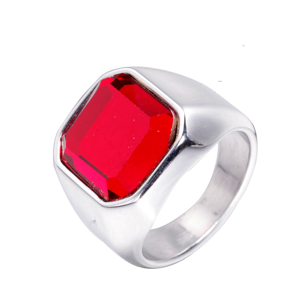 Men's Thailand Retro Distressed Personalized Titanium Steel Ring