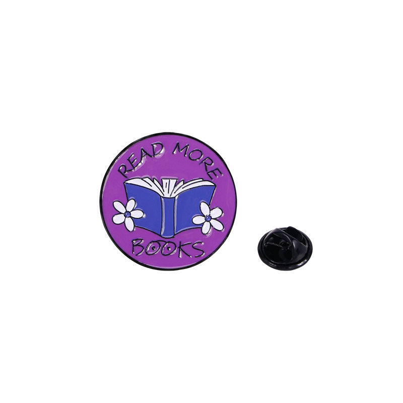 Oil Alloy Brooch Cartoon Cute English Schoolbag Shape Brooches