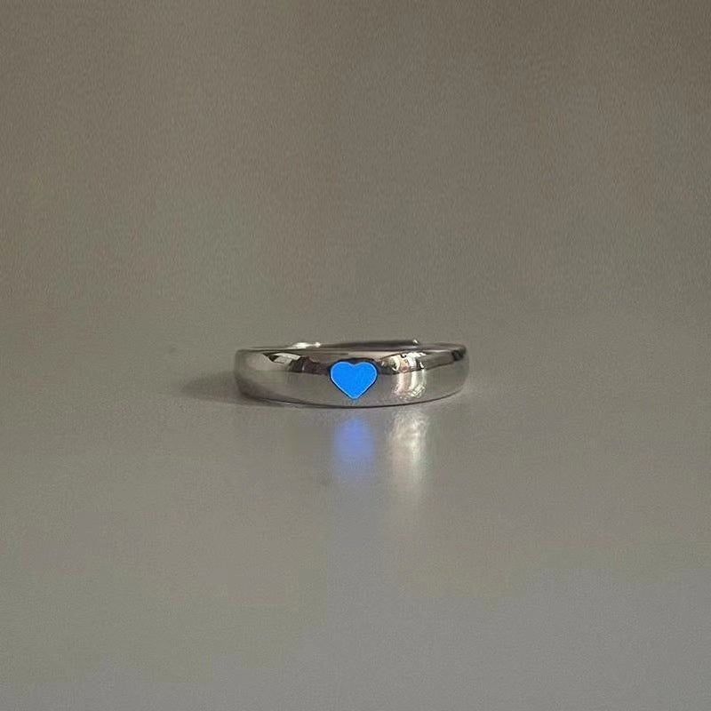 Luminous Niche High-grade Open Adjustable Couple Ring