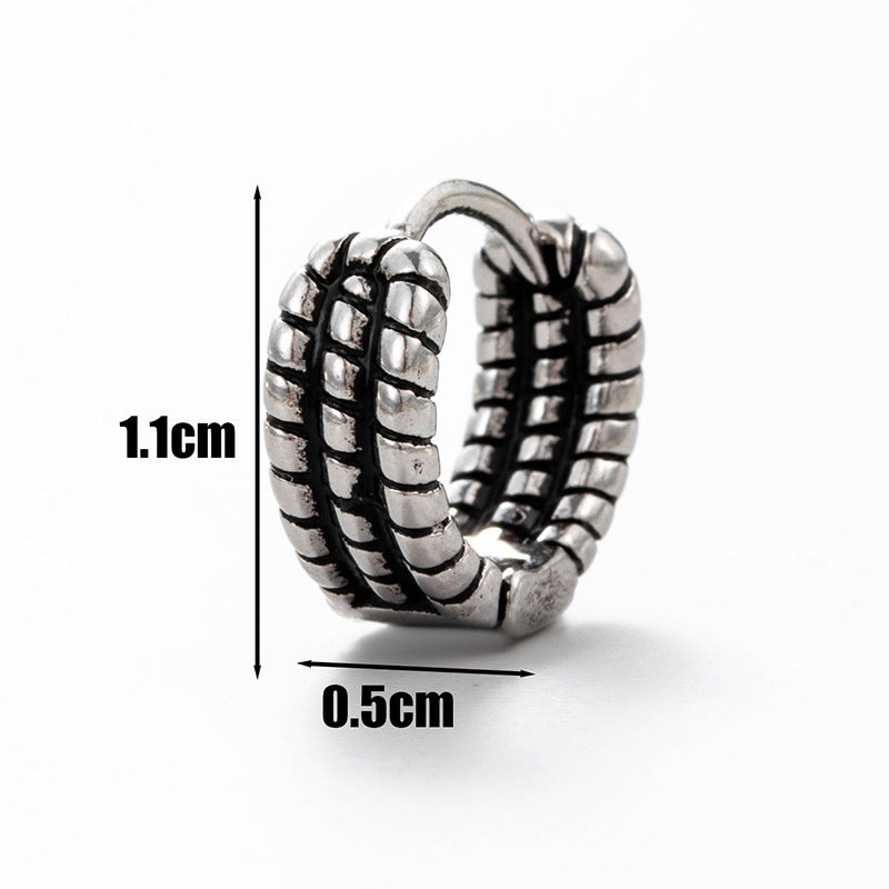 Men's Stainless Steel Cast Skull Letter Pattern Rings