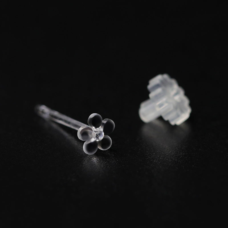 Resin Ear Stick Personality Simple Plastic Auricular Needle Raise Stud Earrings