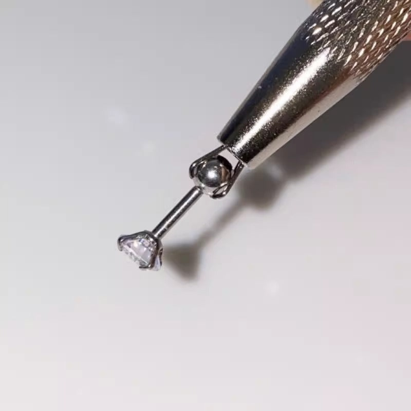 Ear Stainless Steel Screw Ball Grabber Jewelry Accessories